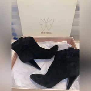 Lightly used Ella Moss black suede booties